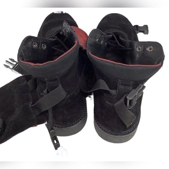 Versace Gianni Black Boots Size 44 With Coa